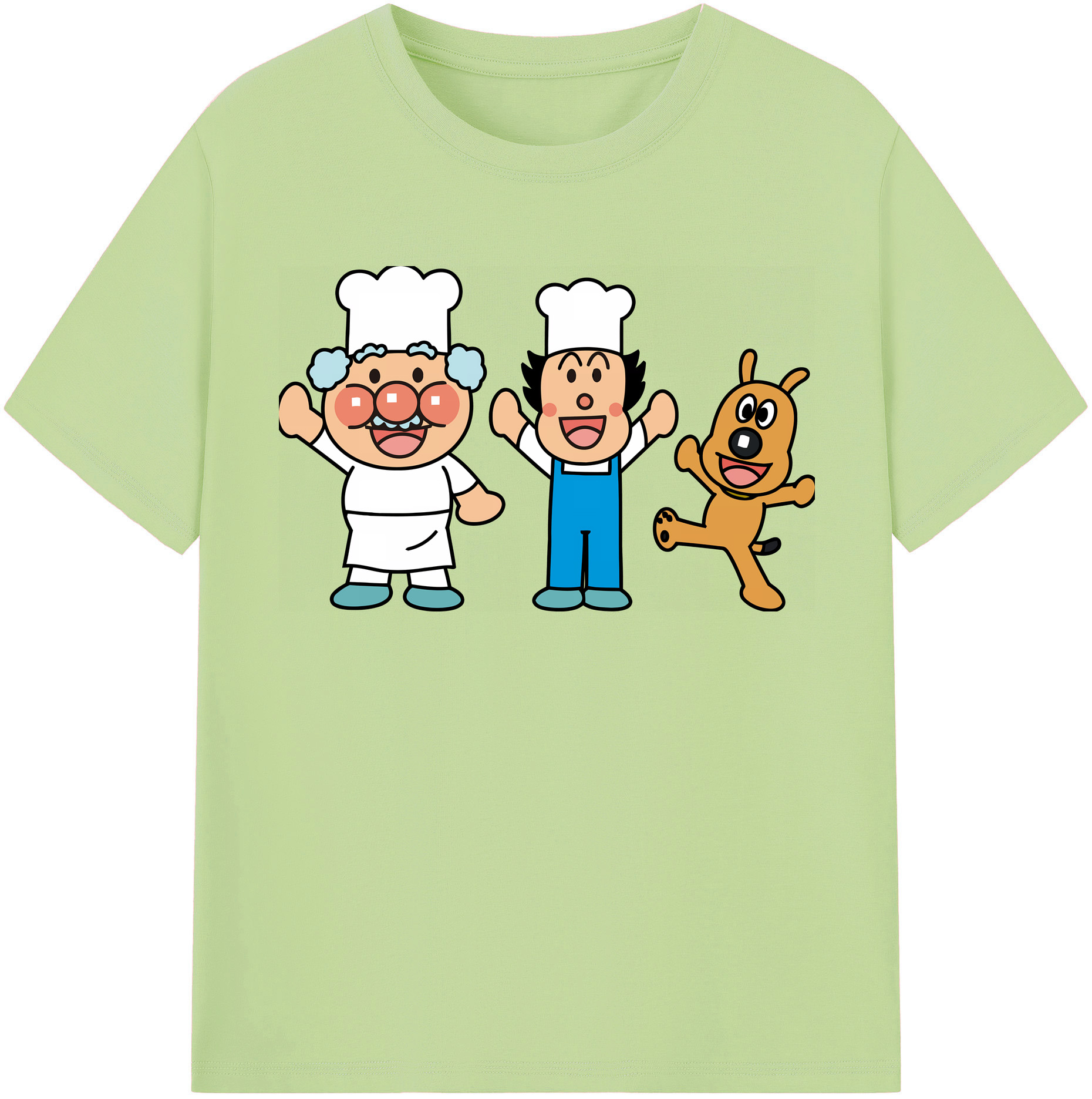 （画像用） アンパンマン Anpanman 綿100％半袖Tシャツ（フロントプリント）